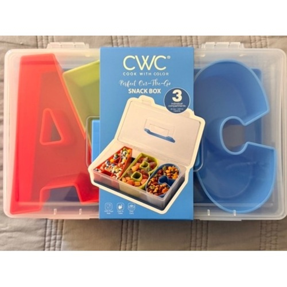 Cook With Color Snack Box ABC‎ Alphabet Divided Tray Kids Lunch NEW